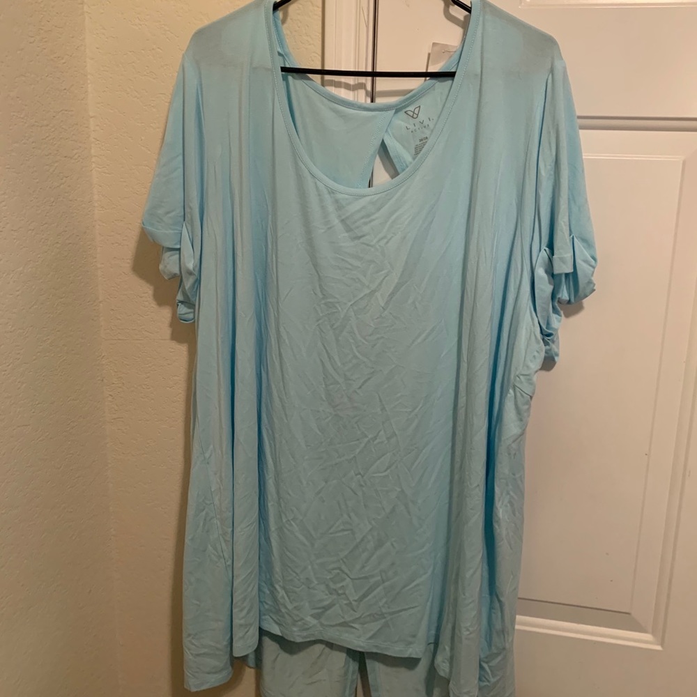 NWT Lane Bryant Light blue exercise top